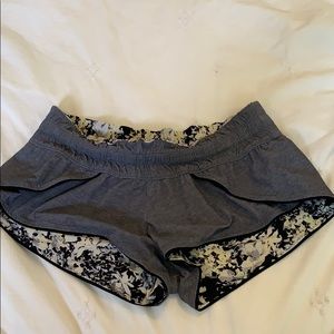NWOT Reversible Lululemon Speed Shorts Size 6
